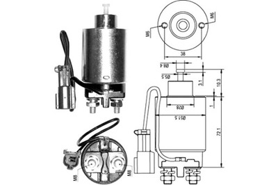 MAGNETI MARELLI ELEKTROMAGNES СТАРТЕРА NISSAN ALMERA II PRIMERA фото