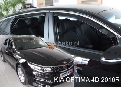 DEFLECTORES HEKO KIA OPTIMA JF IV 2016-20 4 PIEZAS BERLINA  