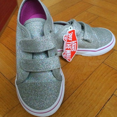 Vans - posrebrzane trampki Rozm. 25 Nowe!