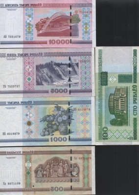 Zestaw banknotów Białorusi 2000