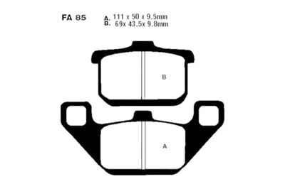 КОЛОДКИ ТОРМОЗНЫЕ EBC FA 085 V KAWASAKI EN 450