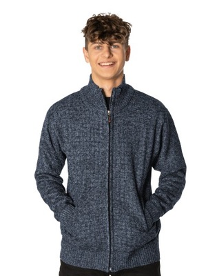 Elegancki Ciepły Sweter Męski Półgolf Rozsuwany Rozpinany Golf 2831-03 r L