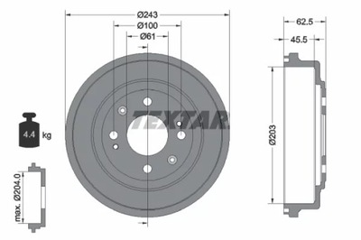 94017600 BĘBEN HAM. HONDA T. CIVIC 94- UK/ROVER 2 