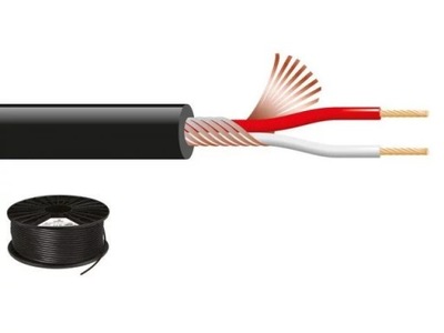 MONACOR MC-102/SW - Kabel mikrofonowy, 100m