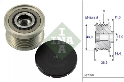 INA 535 0127 10 GENERADOR - EMBRAGUE JEDNOKIERUNKOWE  