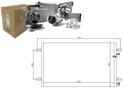 NIS94695 RADUADOR DE ACONDICIONADOR AUDI A6 2.0-4.2 05  