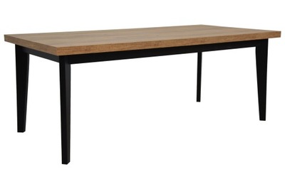 Stół prostokątny 200 x 100 x 78cm czarny