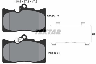 TEXTAR 2032501 КОЛОДКИ ТОРМОЗНЫЕ