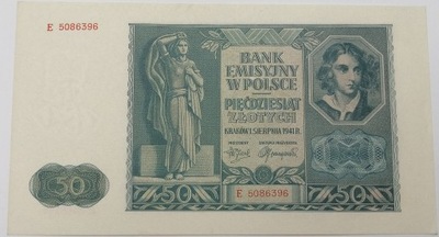 50 złotych 1941 Seria E st. 1-