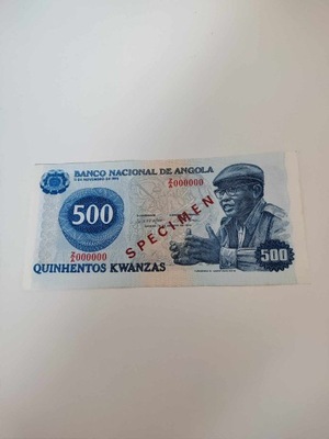 Angola - 500 Kwanzas - 1979 - SPECIMEN - rzadki - UNC