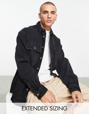 ASOS DESIGN JEANSOWA KOSZULA OVERSIZE (XS)