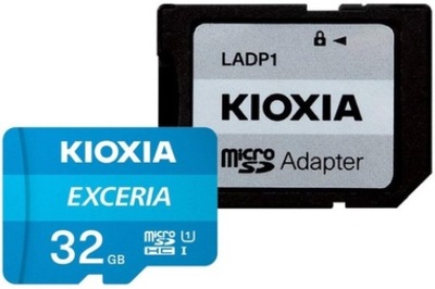 Karta pamięci 32GB microSD Kioxia SDHC CL10 100MB/s adapter SD