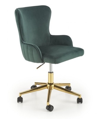 Krzesło biurowe obrotowe do biurka TIMOTEO welur zielony