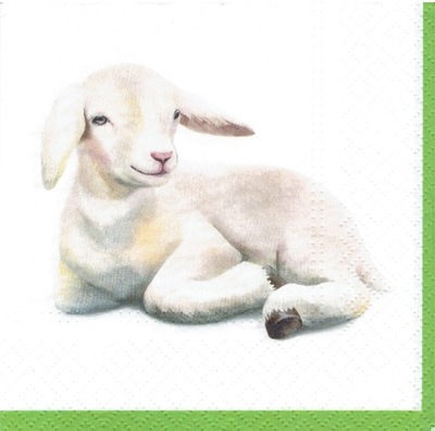 Serwetka decoupage 237W Wielkanoc owca owieczka
