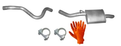 Land rover range rover 3.5 4.0 1989-1998 труба середня + гасник кінцевий фото №1