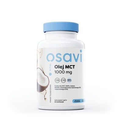 Osavi Olej MCT, 1000mg (60 kapsułek)