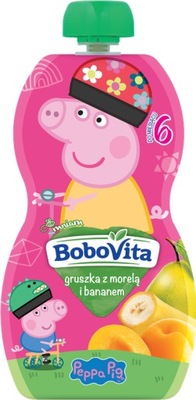 BoboVita Peppa Mus gruszka, banan, morela 100 g