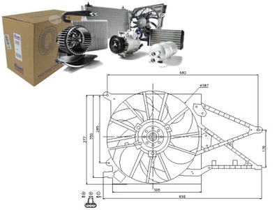 Nissens вентилятор радиатора с корпус opel astr фото №1