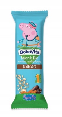 BoboVita BIO baton Peppa Pig owsiano-rodzynkowy kakao 20 g