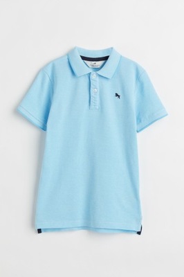 H&M Koszulka Top Polo z kołnierzykiem 170