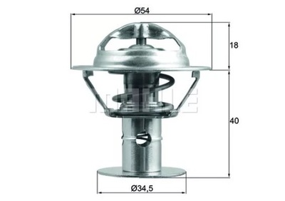 TERMOSTAT, VIDURYS AUŠINAMASIS TX 180 86D MAHLE 