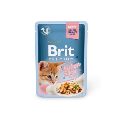 Brit Premium Cat Pouch Gravy Kitten Chicken 85g