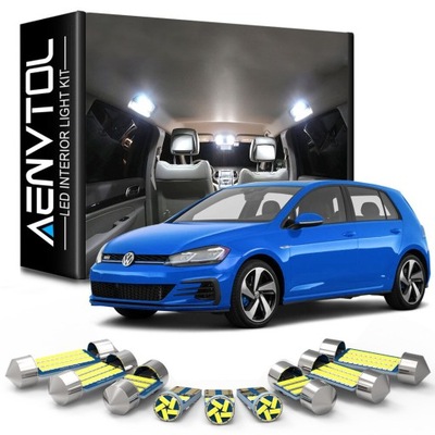 JUEGO ILUMINACION INTERIOR DIODO LUMINOSO LED VW GOLF MK 2 8000K  