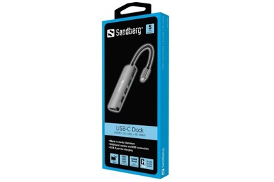 Sandberg USB-C Dock HDMI+3xUSB+PD 100W