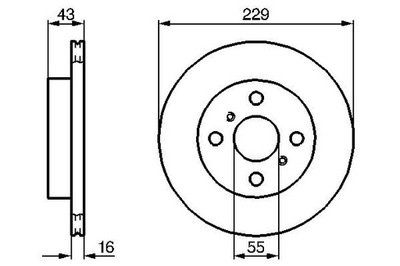 BOSCH 0 986 478 491 ДИСК ТОРМОЗНОЙ