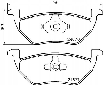 ZAPATAS HAM MINTEX MDB2627 FORD MAVERICK 2.0 16V 01  