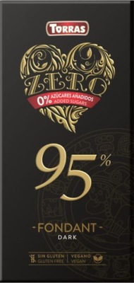 Czekolada GORZKA 95% kakao BEZ CUKRU wegańska 100g