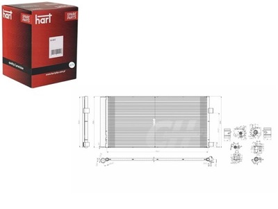 CONDENSADOR CONDENSADOR DE ACONDICIONADOR LAGUNA 2.0DCI 07- HART  