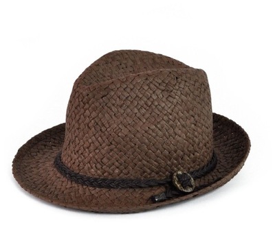 SALE-% NATURALNY kapelusz LATO trilby kp2433-7