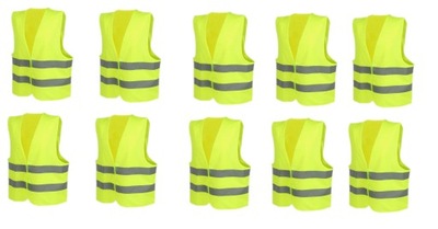 VEST REFLECTIVE WARNING YELLOW COLOR 10SZT.  