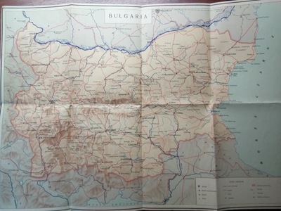BUŁGARIA stara mapa samochodowa