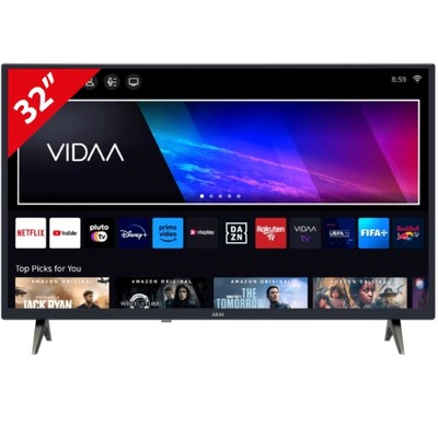 SMART TV TELEWIZOR LED DVB-T2 HD 32" AKAI LT-3233SM Wi-Fi NETFLIX YOUTUBE