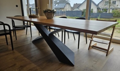 Stół Loft 200x100 z blatem dębowym