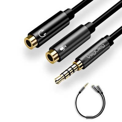 ROZDZIELACZ SŁUCHAWEK MIKROFONU MINI JACK AUX VEGGIEG