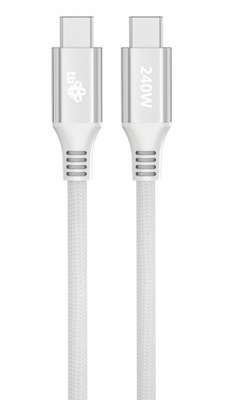 Kabel TB USB-C do USB-C 1.0m POWER DELIVERY 240W OPLOT biały