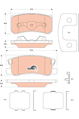 ZAPATAS DE FRENADO - JUEGO COTEC GDB4600  