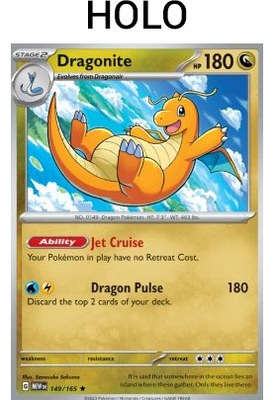 Karta Pokemon Dragonite (MEW 149) 149/165 Holo