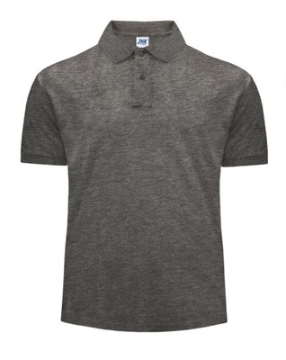 Koszulka POLO męska bawełna JHK GREY MELANGE 4XL