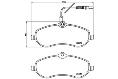 Brembo p 61 096 набір гальмівних колодок гальмівних, гальма дискові фото №1