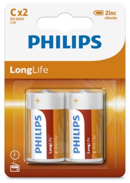 Baterie C Philips LongLife 2 sztuki