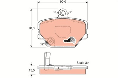 КОЛОДКИ ТОРМОЗНЫЕ SMART ПЕРЕД CITY-COUPE/ROADSTER/FORTWO 98- GDB1365