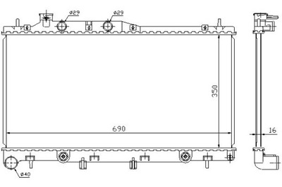 Nissens радіатор wody subaru legacy iv 3.0 r awd фото №1