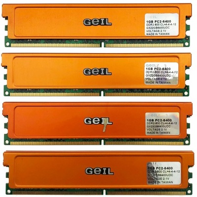 4x 1GB GEIL GX22GB6400UDC < SPASOWANE 4GB >