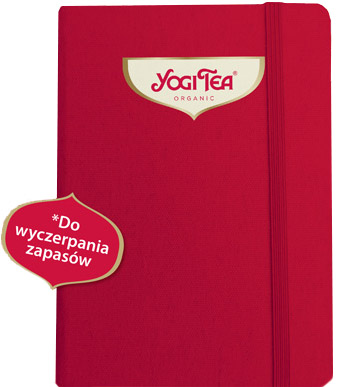 Notatnik A6 z grafiką YOGI TEA - Czerwony Notes