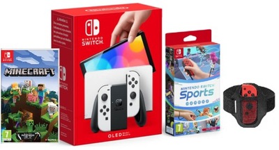 KONSOLA NINTENDO SWITCH OLED + MINECRAFT + SPORTS