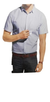 Koszula męska w paski z krótkim rękawem M